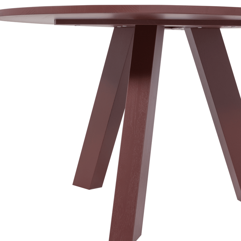 Ruokapöytä Rhonda 129 cm pyöreä - Viininpunainen - Huonekalut - Pöytä & ruokailuryhmä - Ruokapöydät & keittiön pöydät