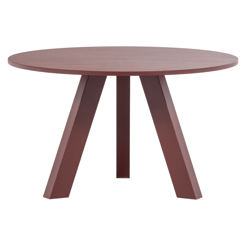 Ruokapöytä Rhonda 129 cm pyöreä - Viininpunainen - Huonekalut - Pöytä & ruokailuryhmä - Ruokapöydät & keittiön pöydät