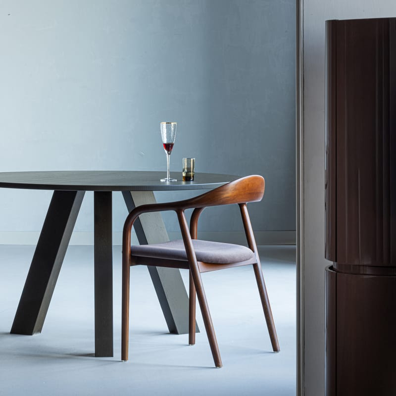 Ruokapöytä Rhonda 129 cm pyöreä - Keskiruskea - Huonekalut - Pöytä & ruokailuryhmä - Ruokapöydät & keittiön pöydät