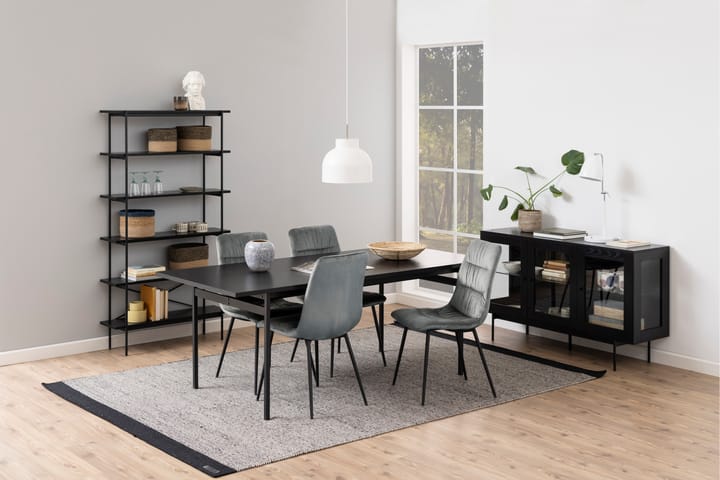 Ruokapöytä Ricketts 200x90 cm - Musta - Ruokapöydät & keittiön pöydät