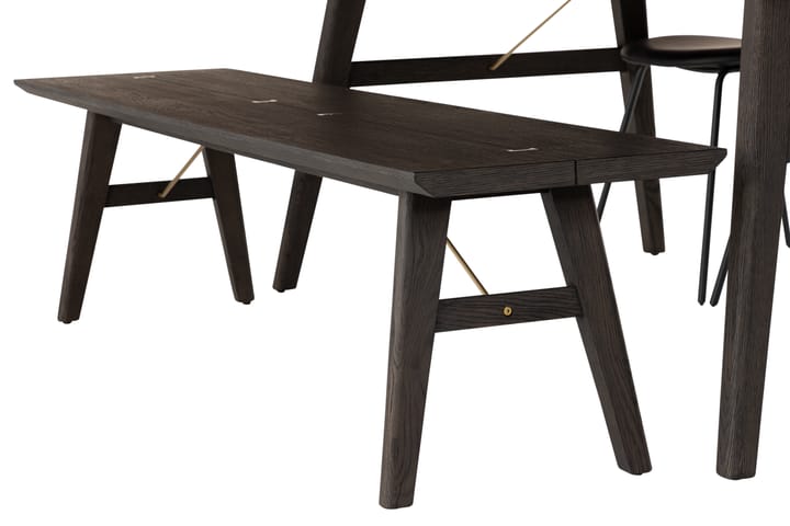 Ruokapöytä Ryndon 200 cm sis 4 Neandir tuolia - Luonnonväri/Ruskea - Ruokailuryhmä