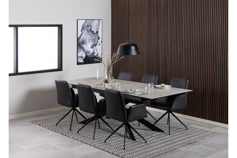 Ruokapöytä Salupa 240x100 cm - Harmaa - Huonekalut - Pöytä & ruokailuryhmä - Ruokapöydät & keittiön pöydät