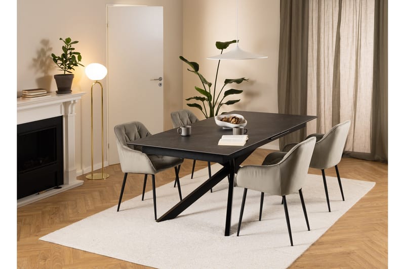 Ruokapöytä Salupa 240x100 cm - Musta - Huonekalut - Pöytä & ruokailuryhmä - Marmoripöydät