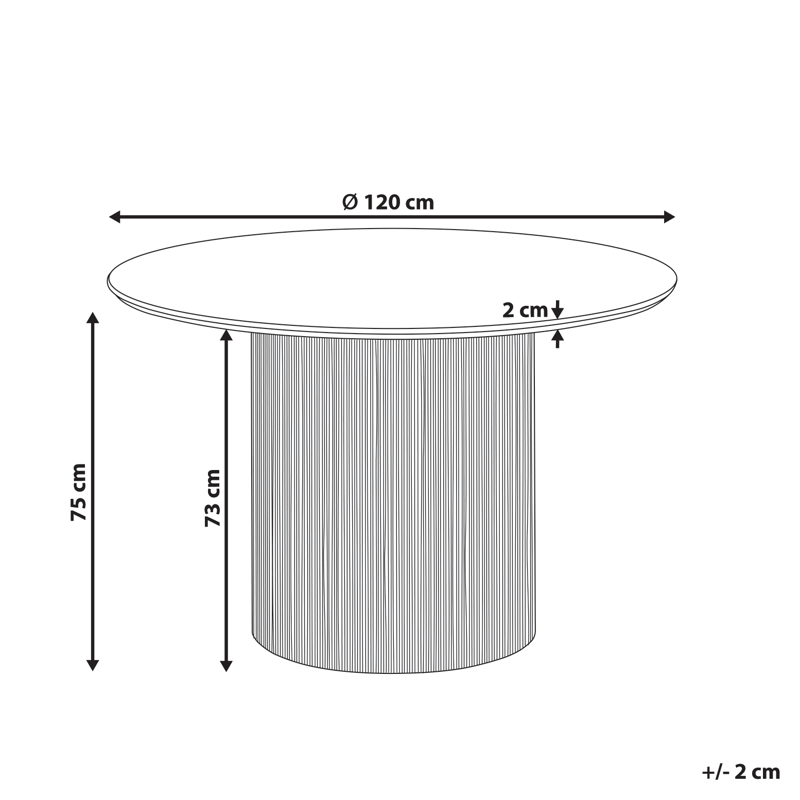 Ruokapöytä Sheho 120 cm - Vaaleanruskea - Huonekalut - Pöytä & ruokailuryhmä - Ruokapöydät & keittiön pöydät