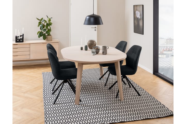 Ruokapöytä Simmadon 120 cm Pyöreä - Valkoinen - Ruokapöydät & keittiön pöydät