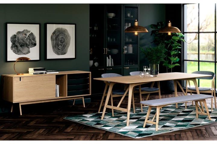 Ruokapöytä Skagana 220 cm - Ruskea - Ruokapöydät & keittiön pöydät