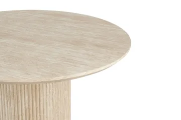Ruokapöytä Uppveda Pyöreä 120 cm Travertiini - Musta/Valkoinen - Huonekalut - Pöytä & ruokailuryhmä - Ruokapöydät & keittiön pöydät