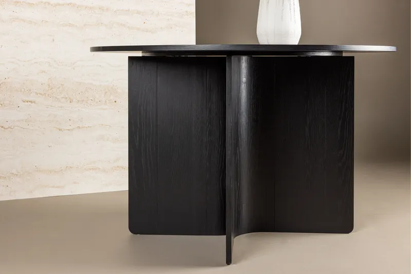 Ruokapöytä VIND Tyresö pyöreä ruokapöytä Musta - Huonekalut - Pöytä & ruokailuryhmä - Ruokapöydät & keittiön pöydät