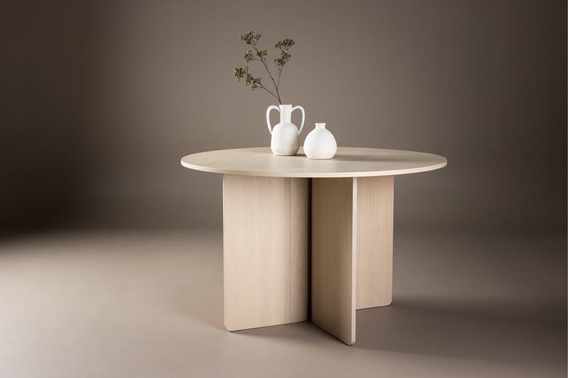 Ruokapöytä VIND Tyresö pyöreä ruokapöytä Valkopesty - Huonekalut - Pöytä & ruokailuryhmä - Ruokapöydät & keittiön pöydät