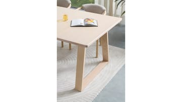 Ruokapöytä Wikdal 220x100 cm - Valkopigmentoitu tammi - Huonekalut - Pöytä & ruokailuryhmä - Ruokapöydät & keittiön pöydät
