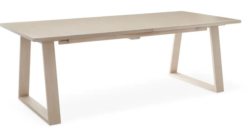 Ruokapöytä Wikdal 220x100 cm, Valkopigmentoitu tammi