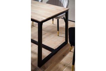 Ruokapöytä Wohnling kokopuuta teollinen loft-tyyli metallijalkakehys 120x60 cm - 120x60 cm - Huonekalut - Pöytä & ruokailuryhmä - Ruokapöydät & keittiön pöydät