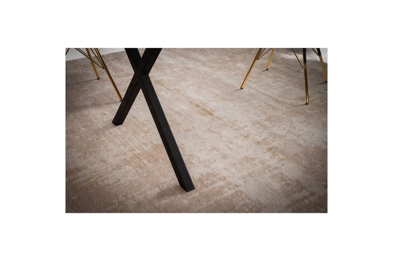 Ruokapöytä Wohnling Massiivipuu puureunuksilla suorakulmainen maalaistalo Musta, ristikkäinen, 120x60 cm - Musta, ristikkäinen, 120x60 cm - Huonekalut - Pöytä & ruokailuryhmä - Ruokailuryhmä