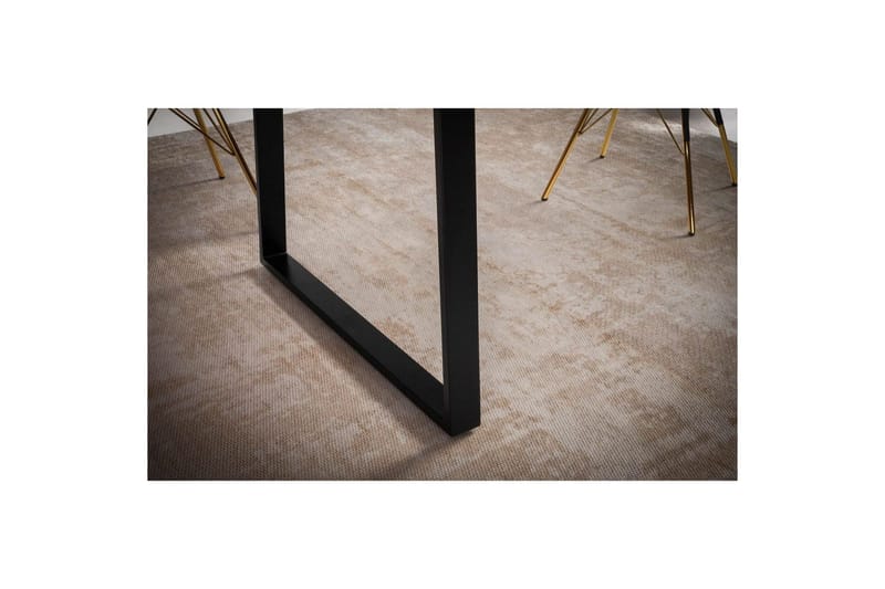 Ruokapöytä Wohnling Massiivipuu puureunuksilla suorakulmainen maalaistalo Musta, suora, 140x80 cm - Musta, suora, 140x80 cm - Huonekalut - Pöytä & ruokailuryhmä - Ruokailuryhmä