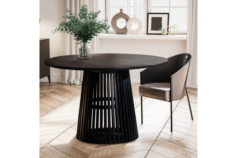 Ruokapöytä Wohnling Pyöreä 120 cm täyspuu loft-tyyli - Huonekalut - Pöytä & ruokailuryhmä - Ruokapöydät & keittiön pöydät