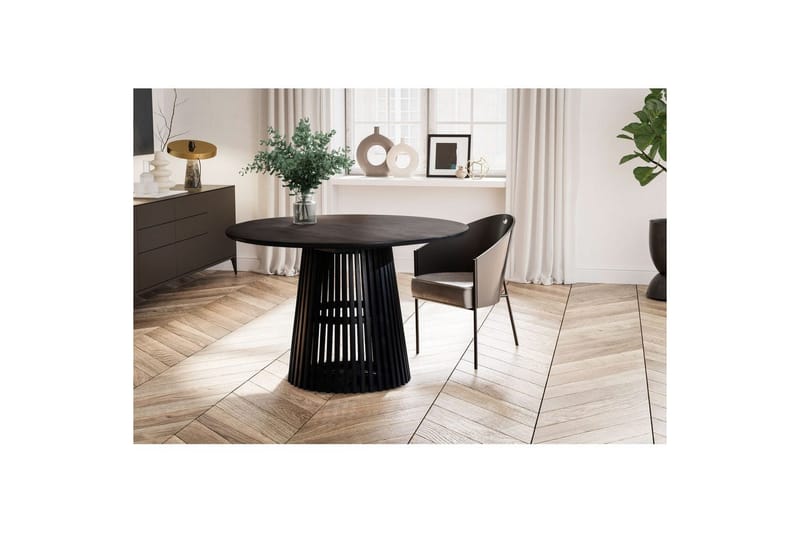 Ruokapöytä Wohnling Pyöreä 120 cm täyspuu loft-tyyli - Huonekalut - Pöytä & ruokailuryhmä - Ruokapöydät & keittiön pöydät