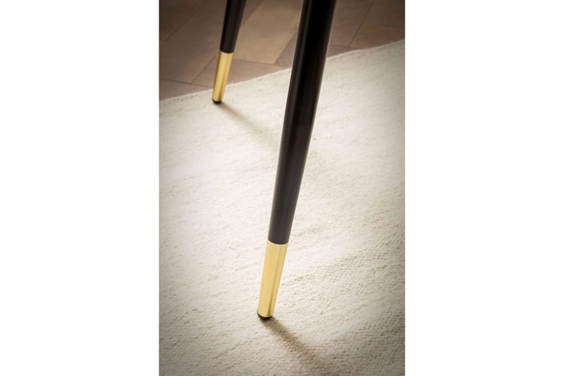 Ruokapöytä Wohnling Pyöreä 75 cm marmorinen ulkonäkö moderni kultaiset jalat Marmori, musta - Marmori, musta - Huonekalut - Pöytä & ruokailuryhmä - Ruokapöydät & keittiön pöydät