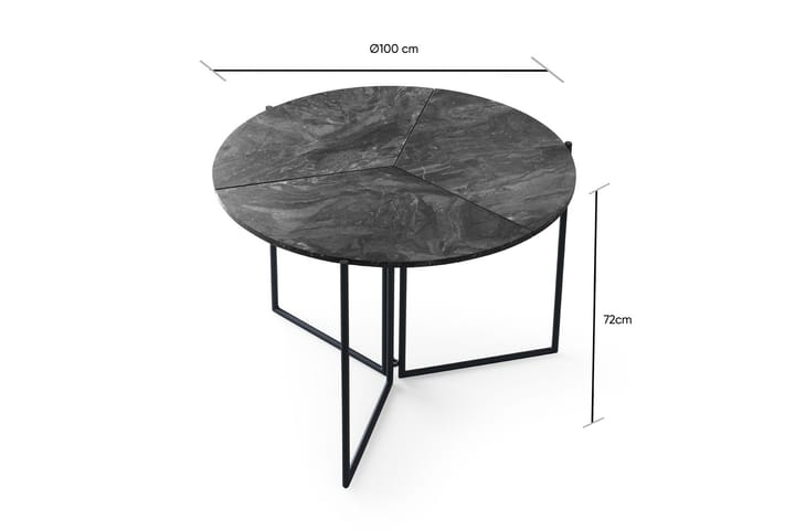 Ruokapöytä Yaprak 100 cm - Antrasiitti - Ruokapöydät & keittiön pöydät