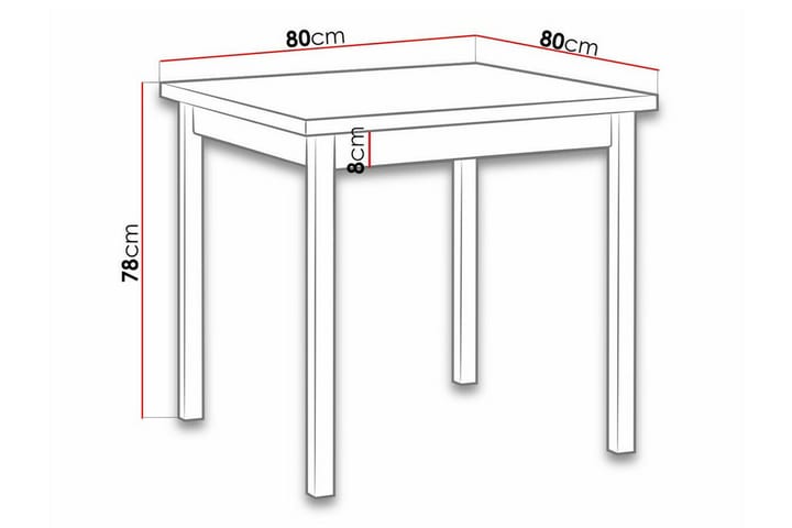Ruokapöytä Patrickswell 80 cm - Ruskea - Ruokapöydät & keittiön pöydät