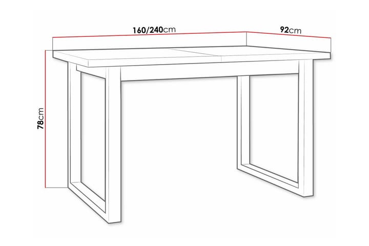 Ruokapöytä Patrickswell 92 cm - Ruskea - Ruokapöydät & keittiön pöydät