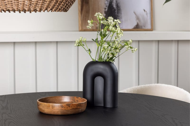 Ruokaryhmä Bootcut 110 cm Pyöreä 4 Chico-tuolilla - Musta - Huonekalut - Pöytä & ruokailuryhmä - Ruokailuryhmä