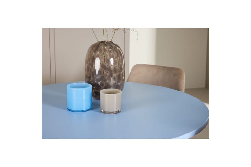 Ruokaryhmä Bootcut Pyöreä 110 cm Vaaleansininen ja 4 Night Tuolia - Huonekalut - Pöytä & ruokailuryhmä - Ruokailuryhmä