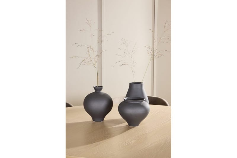 Ruokaryhmä Copenhagen Pyöreä 140 cm Valkoinen/Musta 6 Edina Tuolia Musta / Ruskea - Musta / Ruskea - Huonekalut - Pöytä & ruokailuryhmä - Ruokailuryhmä