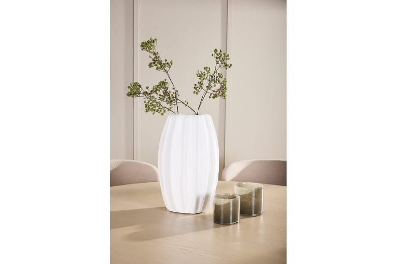 Ruokaryhmä Copenhagen Pyöreä 140 cm 6 Astoria Tuolia Valkoinen / Beige, Beige - Valkoinen / Beige, Beige - Huonekalut - Pöytä & ruokailuryhmä - Ruokailuryhmä