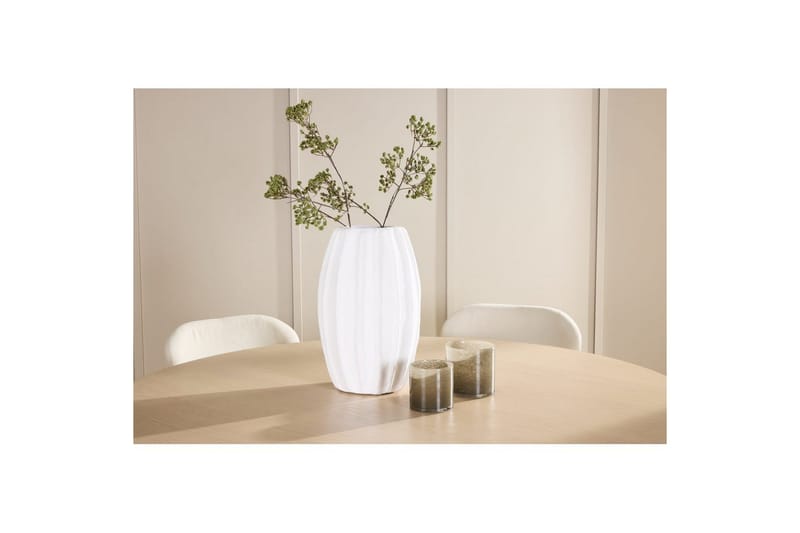 Ruokaryhmä Copenhagen Pyöreä 140 cm Valkoinen/Beige 6 Lilja Tuolia - Huonekalut - Pöytä & ruokailuryhmä - Ruokailuryhmä