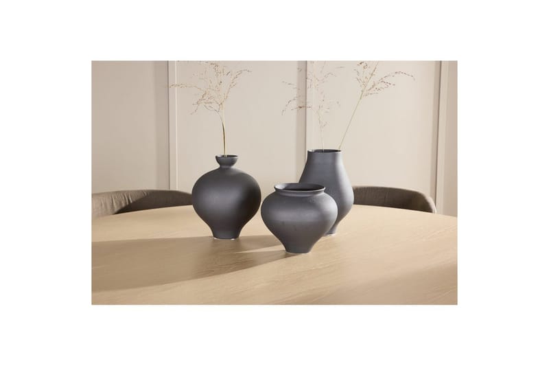 Ruokaryhmä Copenhagen Pyöreä 140 cm Valkoinen/Musta 6 Edina Tuolia Musta / Ruskea - Musta / Ruskea - Huonekalut - Pöytä & ruokailuryhmä - Ruokailuryhmä