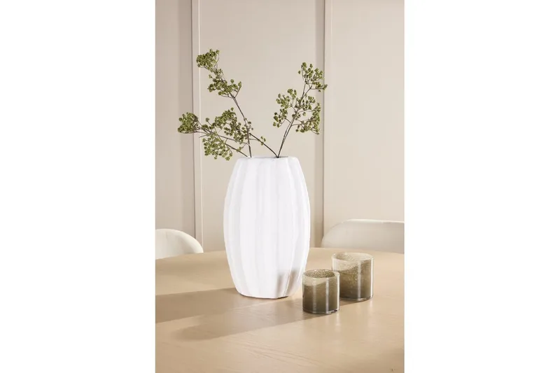 Ruokaryhmä Copenhagen Pyöreä 140 cm Valkoinen/Beige 6 Lilja Tuolia - Huonekalut - Pöytä & ruokailuryhmä - Ruokailuryhmä