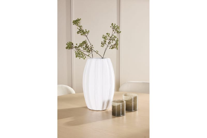 Ruokaryhmä Copenhagen Pyöreä 140 cm Valkoinen/Beige 6 Lilja Tuolia - Huonekalut - Pöytä & ruokailuryhmä - Ruokailuryhmä