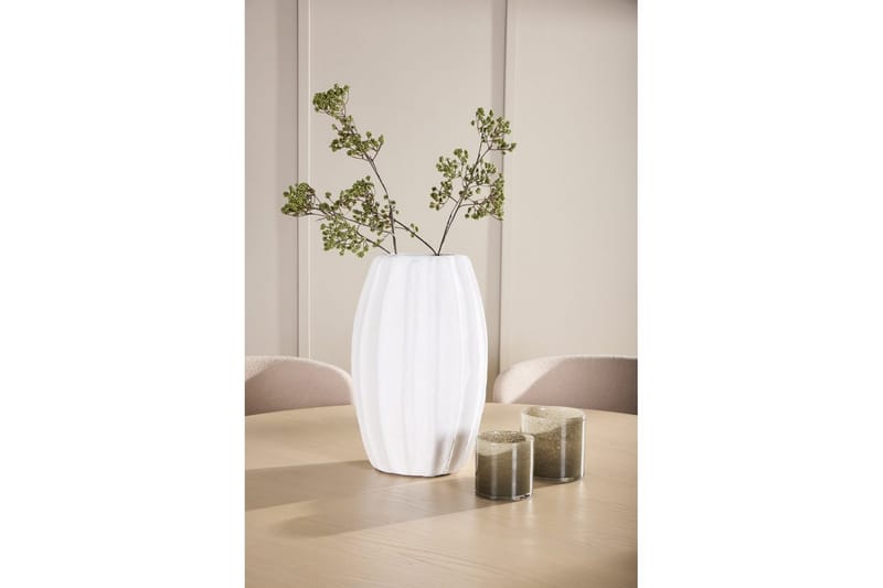 Ruokaryhmä Copenhagen Pyöreä 140 cm 6 Astoria Tuolia Valkoinen / Beige, Beige - Valkoinen / Beige, Beige - Huonekalut - Pöytä & ruokailuryhmä - Ruokailuryhmä
