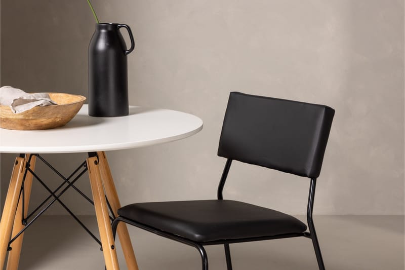 Ruokaryhmä Danburi 60 cm Pyöreä 2 Kenth-tuolilla - Musta - Huonekalut - Pöytä & ruokailuryhmä - Ruokailuryhmä