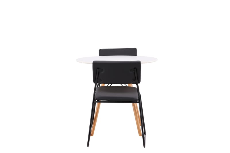 Ruokaryhmä Danburi 60 cm Pyöreä 2 Kenth-tuolilla - Musta - Huonekalut - Pöytä & ruokailuryhmä - Ruokailuryhmä