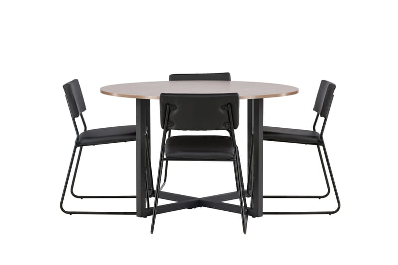 Ruokaryhmä Durango 120 cm Pyöreä 4 Kenth tuolilla, Pähkinä