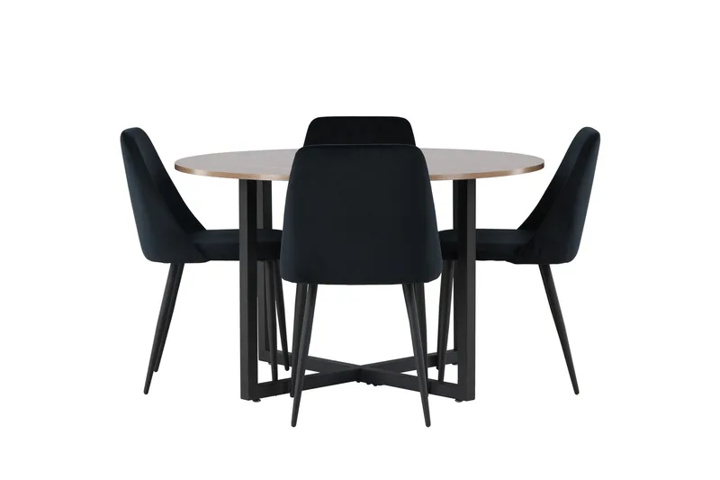 Ruokaryhmä Durango 120 cm Pyöreä 4 Night tuolilla, Pähkinä