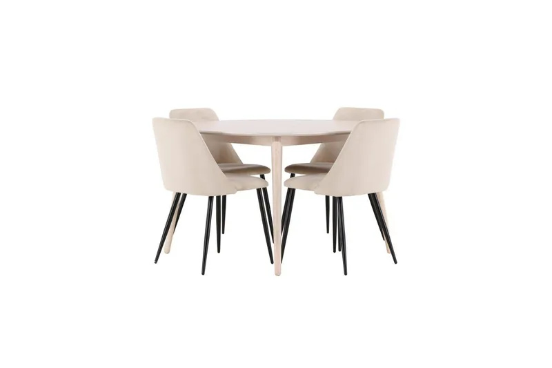 Ruokaryhmä Flora Pyöreä 120 cm Valkoinen 4 kpl Night Tuoleja, undefined