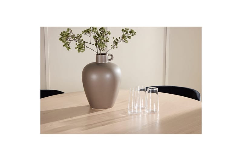 Ruokaryhmä Flora Pyöreä 120 cm Valkoinen neljällä Edina-tuolilla Musta - Musta - Huonekalut - Pöytä & ruokailuryhmä - Ruokailuryhmä