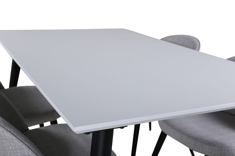 Ruokaryhmä Jimmy 150 cm Suorakulmainen 4 Velvet-tuolilla - Musta - Huonekalut - Pöytä & ruokailuryhmä - Ruokailuryhmä