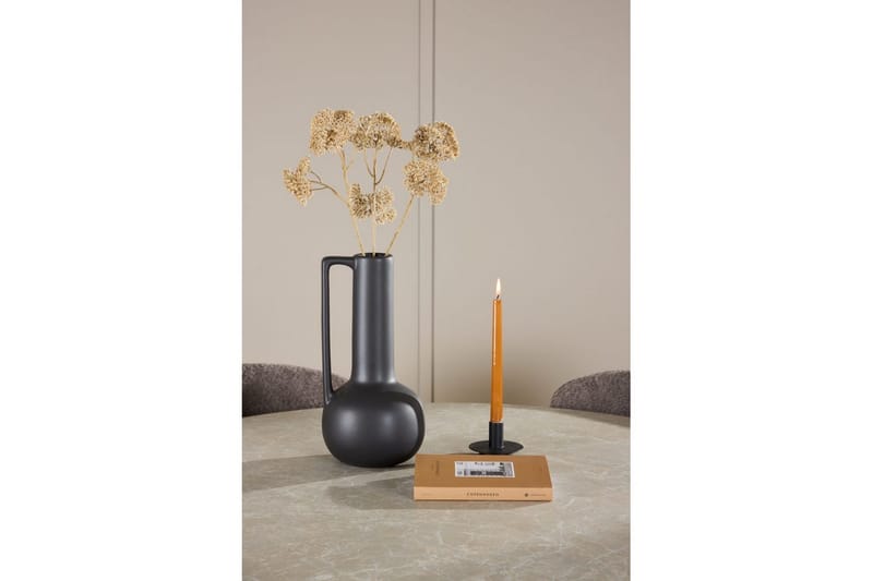 Ruokaryhmä Lanzo Pyöreä 120 cm Beige neljällä Astoria-tuolilla Ruskea - Ruskea - Huonekalut - Pöytä & ruokailuryhmä - Ruokailuryhmä