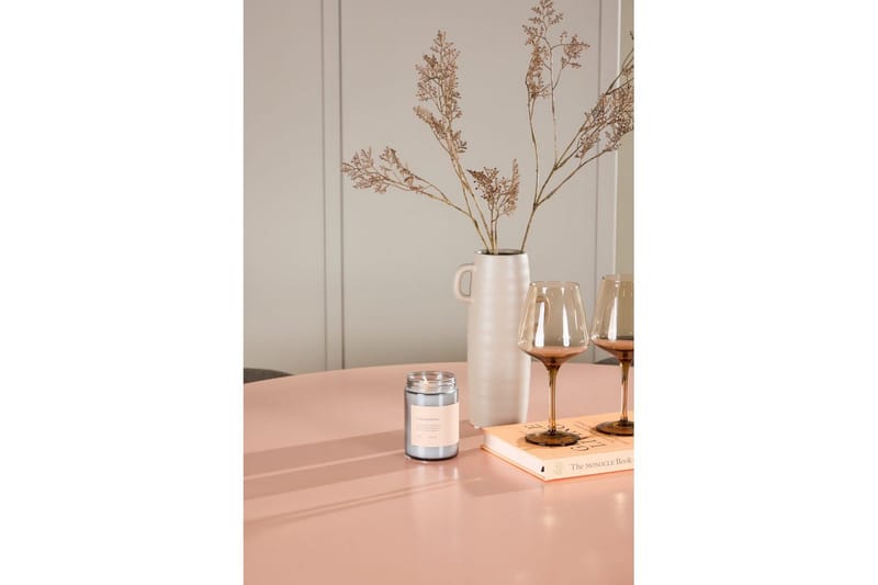 Ruokaryhmä Lanzo Pyöreä 120 cm Vaaleanpunainen neljällä Edina-tuolilla Musta / Ruskea - Musta / Ruskea - Huonekalut - Pöytä & ruokailuryhmä - Ruokailuryhmä