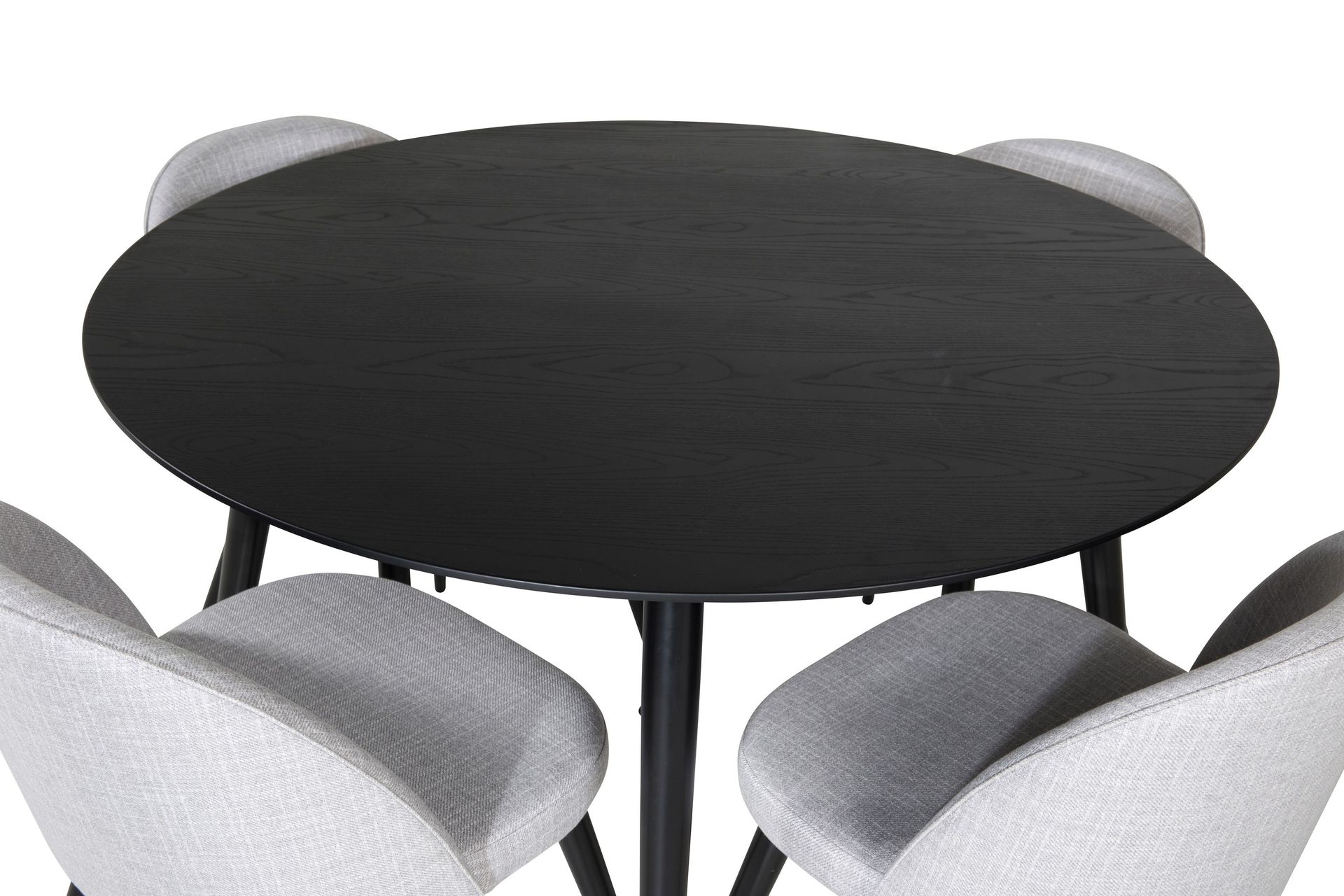 Ruokaryhmä Larrinzar 115 cm Pyöreä 4 Velvet-tuolilla - Musta - Huonekalut - Pöytä & ruokailuryhmä - Ruokailuryhmä