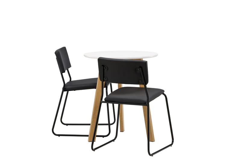 Ruokaryhmä Leonora 65 cm Pyöreä 2 Kenth-tuolilla - Musta - Huonekalut - Pöyt ä & ruokailuryhmä - Ruokailuryhmä