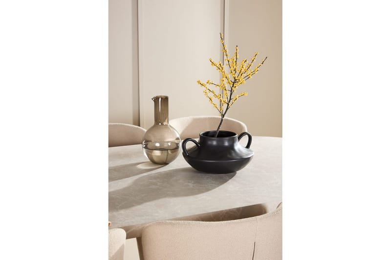 Ruokaryhmä Narvik 100x200 cm Beige 6 Astoria-tuolilla Beige - Beige - Huonekalut - Pöytä & ruokailuryhmä - Ruokailuryhmä