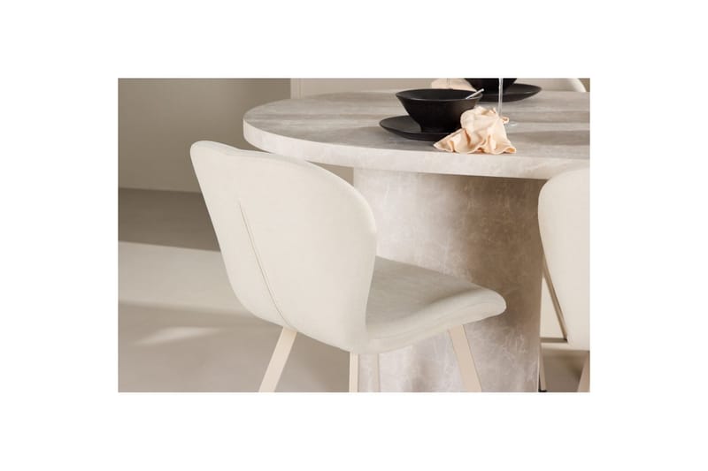 Ruokaryhmä Narvik 100x200 cm Beige 6 Lilja-tuolilla - Huonekalut - Pöytä & ruokailuryhmä - Ruokailuryhmä