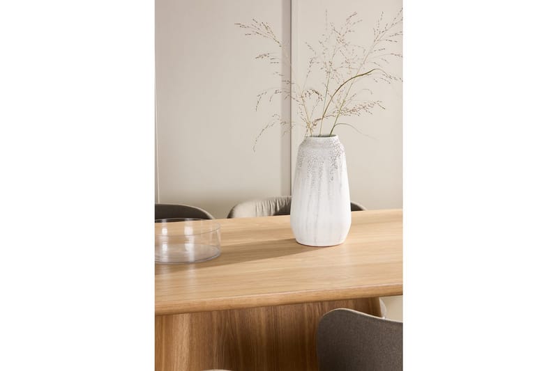 Ruokaryhmä Stjärnö 200x90 cm Luonnonvärinen 6 Edina-tuolilla Musta / Ruskea - Musta / Ruskea - Huonekalut - Pöytä & ruokailuryhmä - Ruokailuryhmä