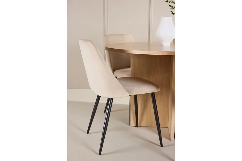 Ruokaryhmä Strada Pyöreä 120/170 cm Night-tuoleilla 6 kpl - 6 kpl - Huonekalut - Pöytä & ruokailuryhmä - Ruokailuryhmä