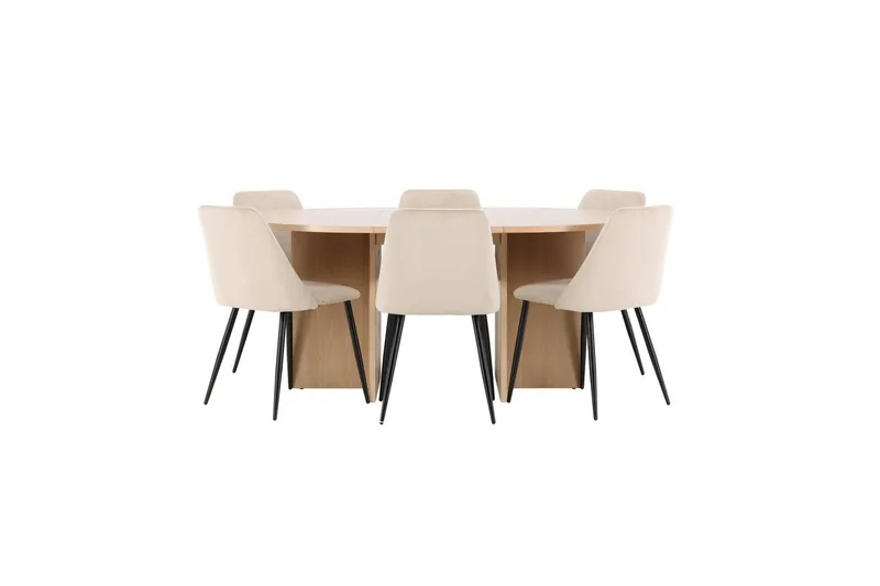 Ruokaryhmä Strada Pyöreä 120/170 cm Night-tuoleilla 6 kpl, 6 kpl