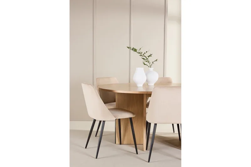 Ruokaryhmä Strada Pyöreä 120/170 cm Night-tuoleilla 6 kpl - 6 kpl - Huonekalut - Pöytä & ruokailuryhmä - Ruokailuryhmä